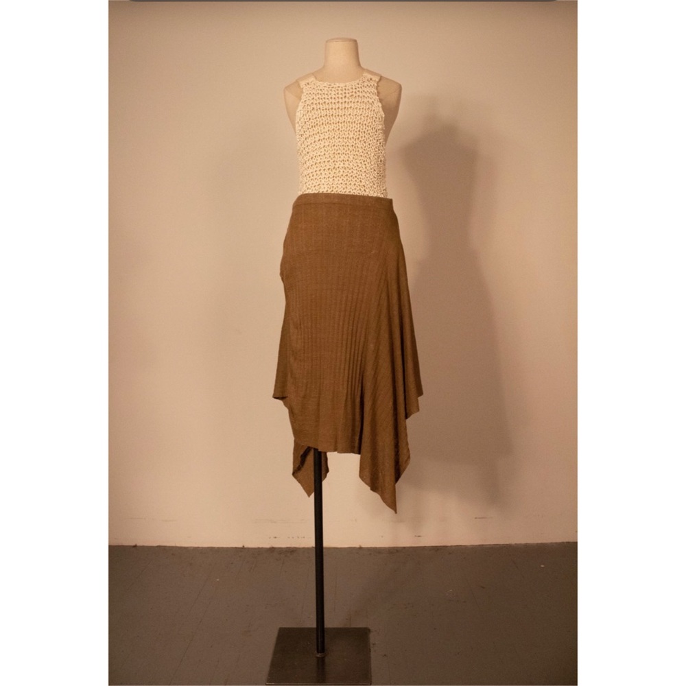 Vivienne Westwood brown linen asymmetrical skirt